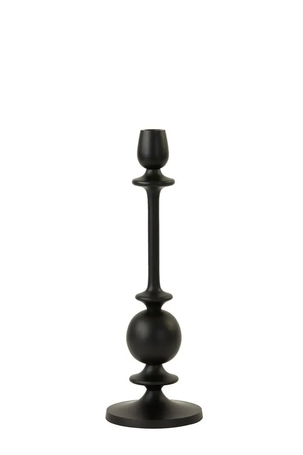 Elana Candle Holder - Matt Black