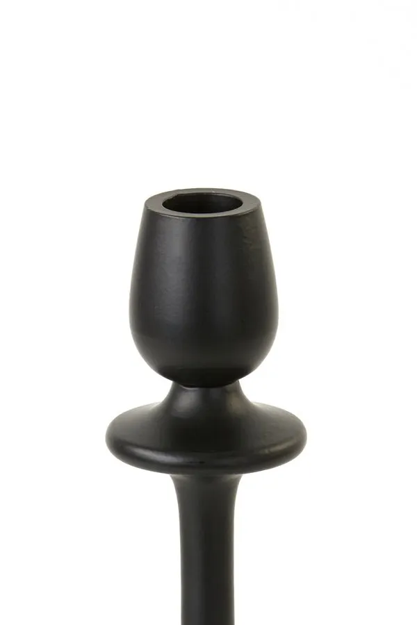 Elana Candle Holder - Matt Black