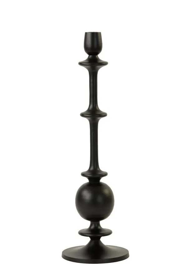 Elana Candle Holder - Matt Black