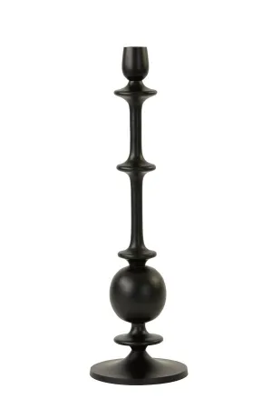 Elana Candle Holder - Matt Black