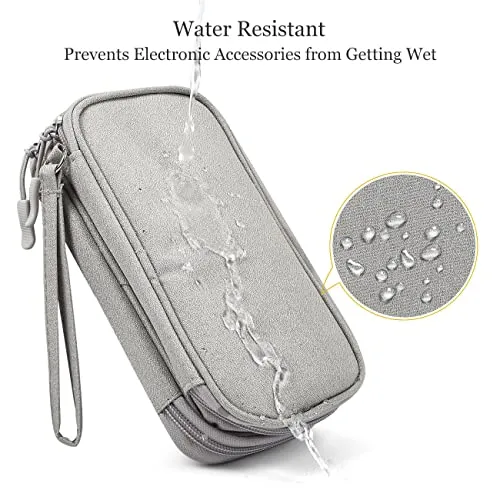 Electronic Organizer Travel USB Cable Accessories Bag/Case,Waterproof for Power Bank,Charging Cords,Chargers,Mouse ,Earphones Flash Drive