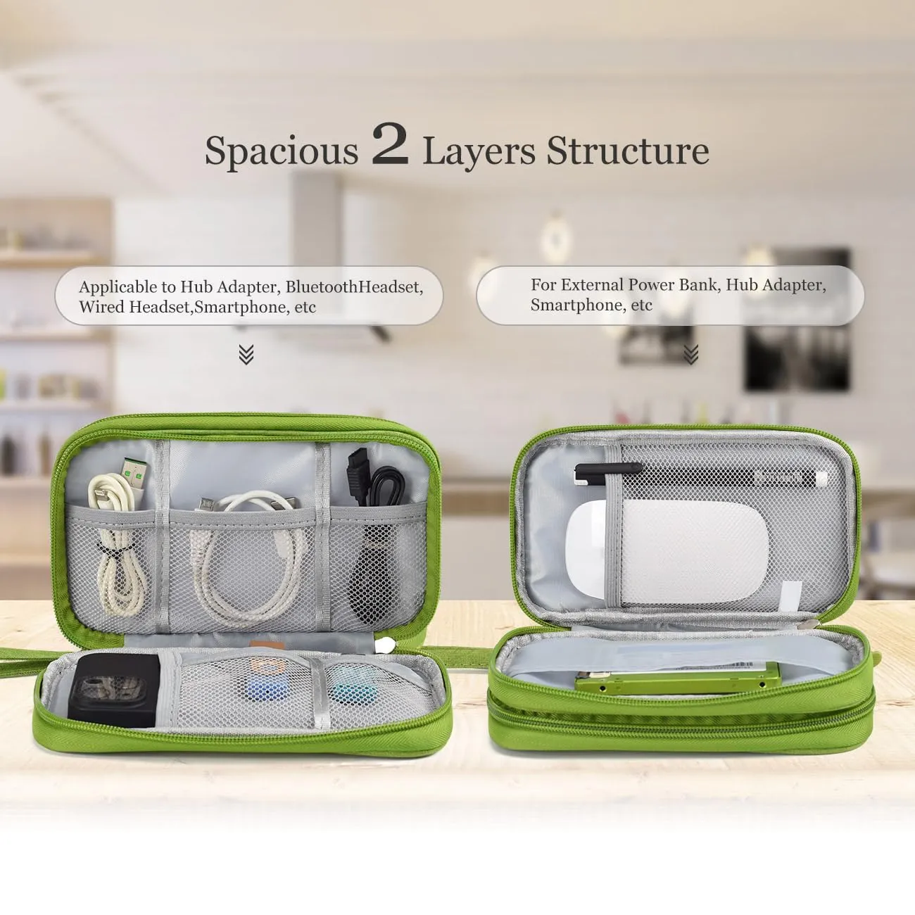 Electronic Organizer Travel USB Cable Accessories Bag/Case,Waterproof for Power Bank,Charging Cords,Chargers,Mouse ,Earphones Flash Drive