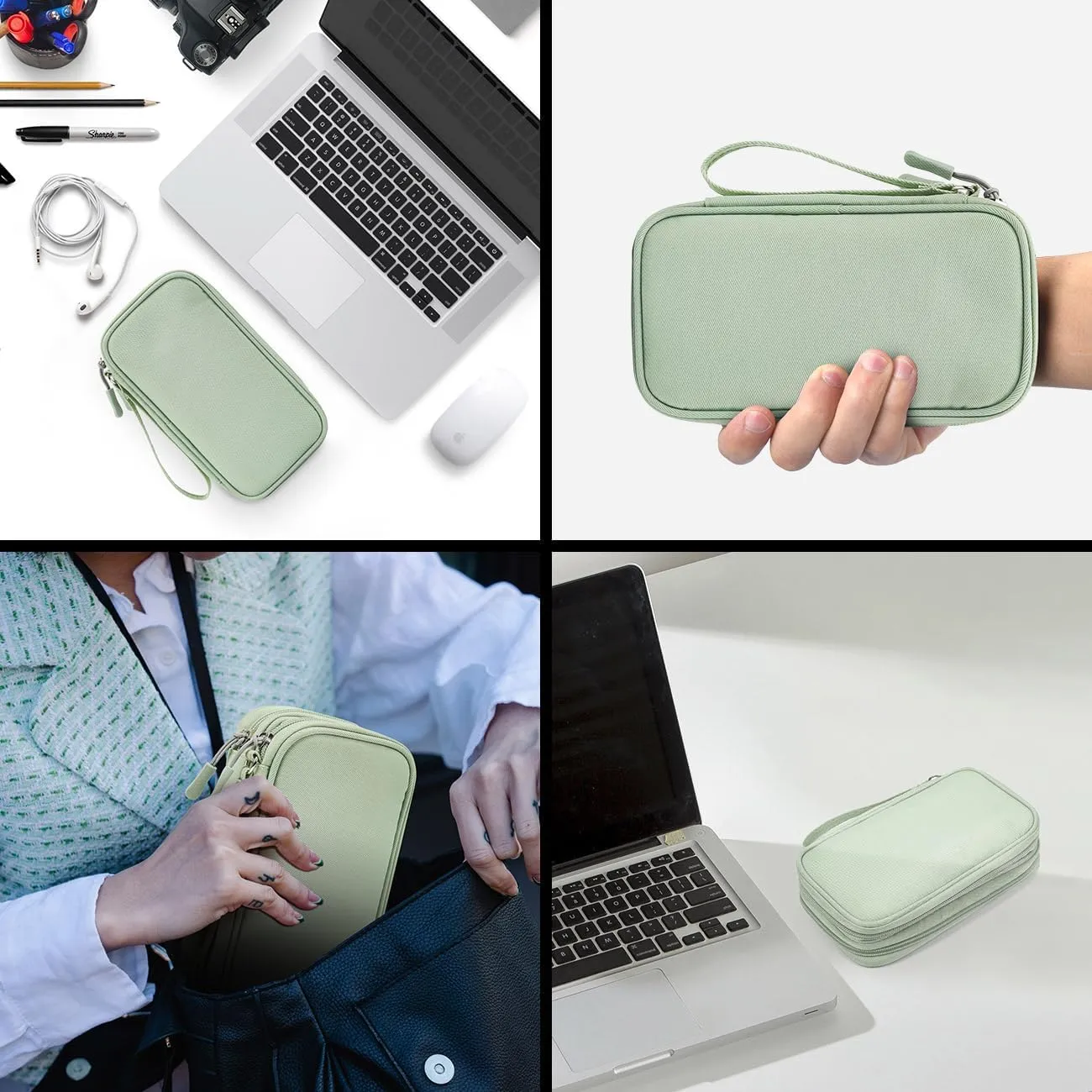 Electronic Organizer Travel USB Cable Accessories Bag/Case,Waterproof for Power Bank,Charging Cords,Chargers,Mouse ,Earphones Flash Drive