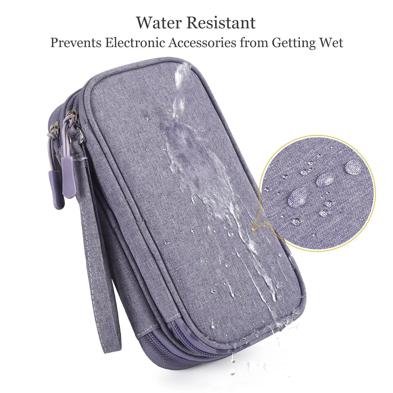 Electronic Organizer Travel USB Cable Accessories Bag/Case,Waterproof for Power Bank,Charging Cords,Chargers,Mouse ,Earphones Flash Drive