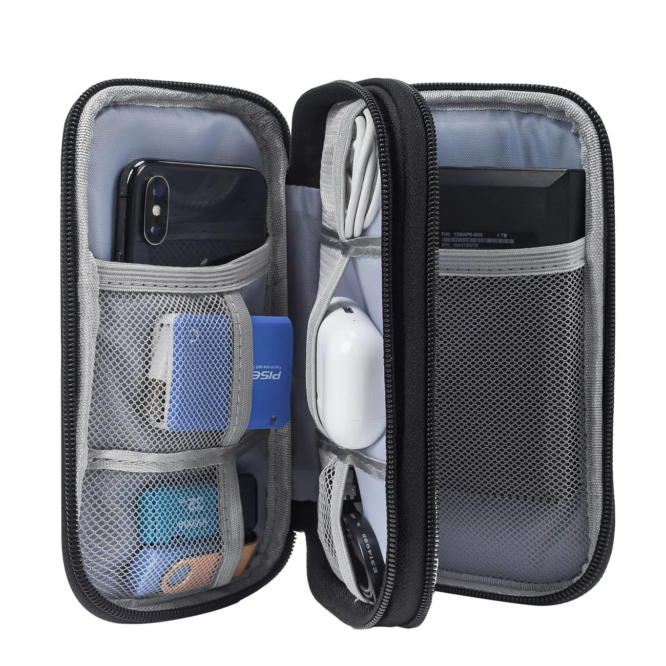 Electronic Organizer Travel USB Cable Accessories Bag/Case,Waterproof for Power Bank,Charging Cords,Chargers,Mouse ,Earphones Flash Drive