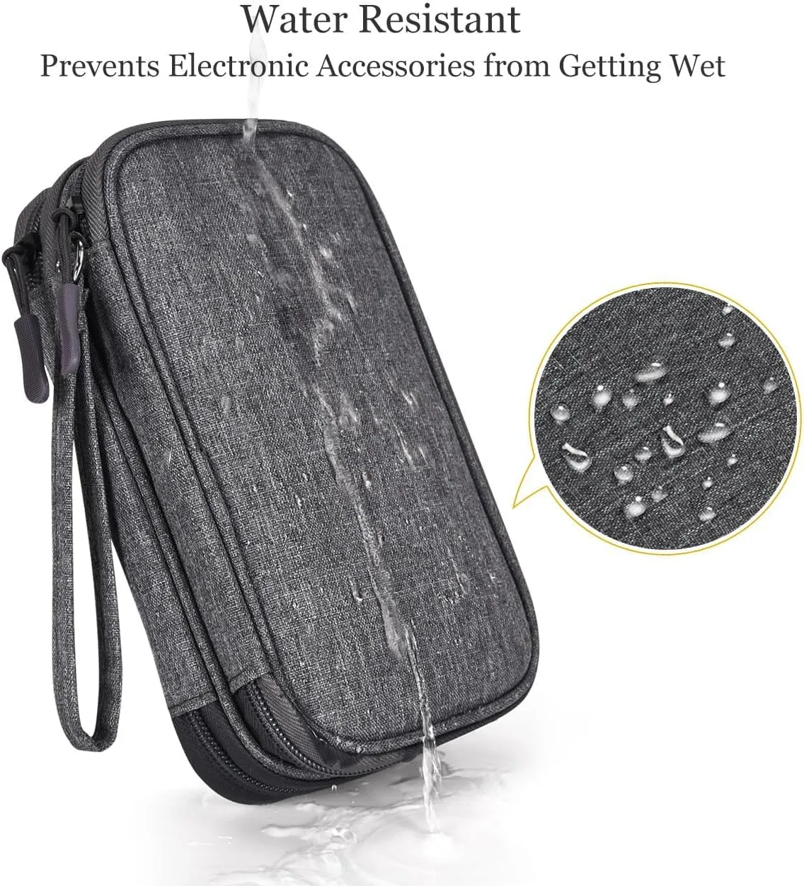 Electronic Organizer Travel USB Cable Accessories Bag/Case,Waterproof for Power Bank,Charging Cords,Chargers,Mouse ,Earphones Flash Drive