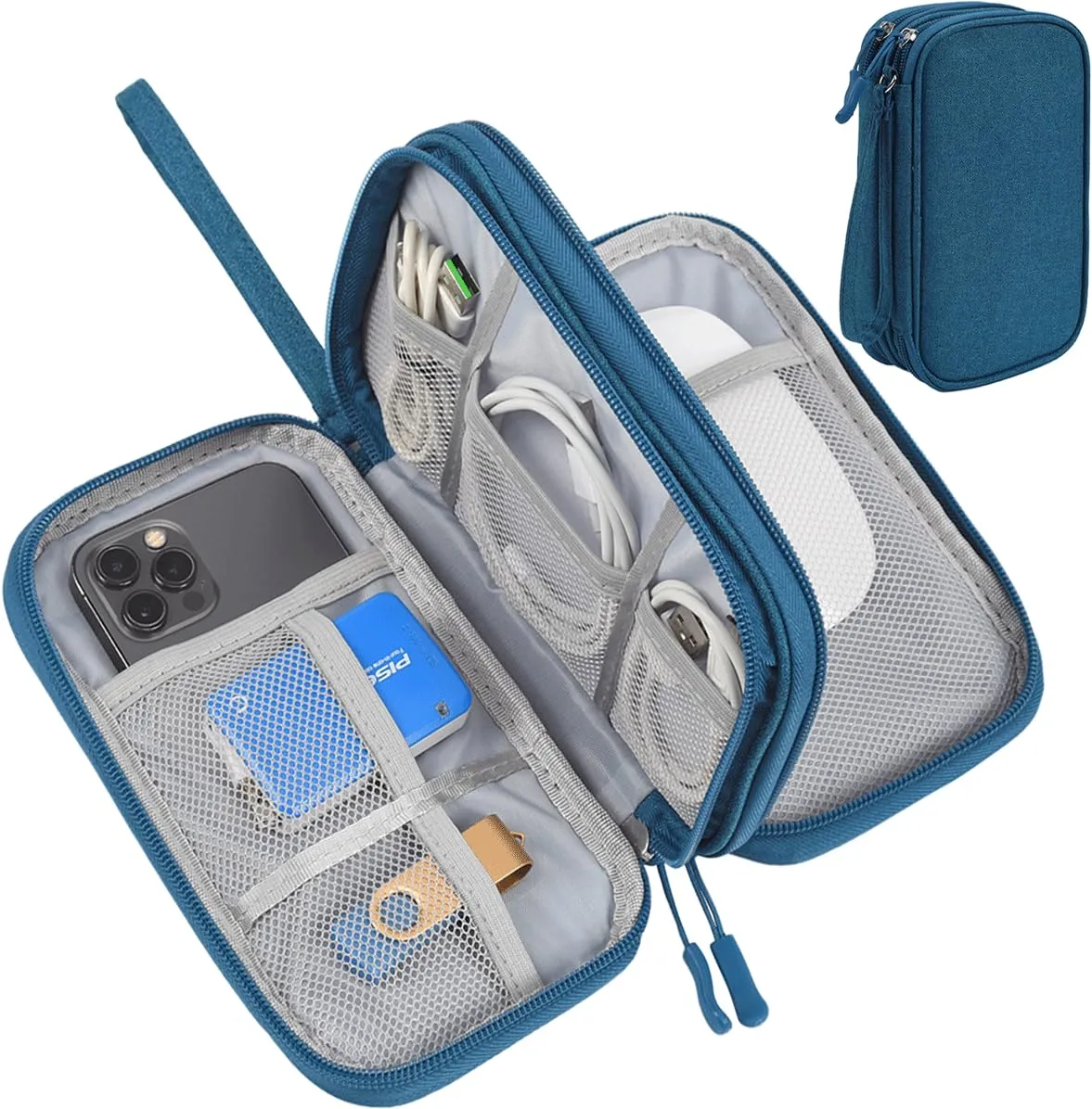 Electronic Organizer Travel USB Cable Accessories Bag/Case,Waterproof for Power Bank,Charging Cords,Chargers,Mouse ,Earphones Flash Drive