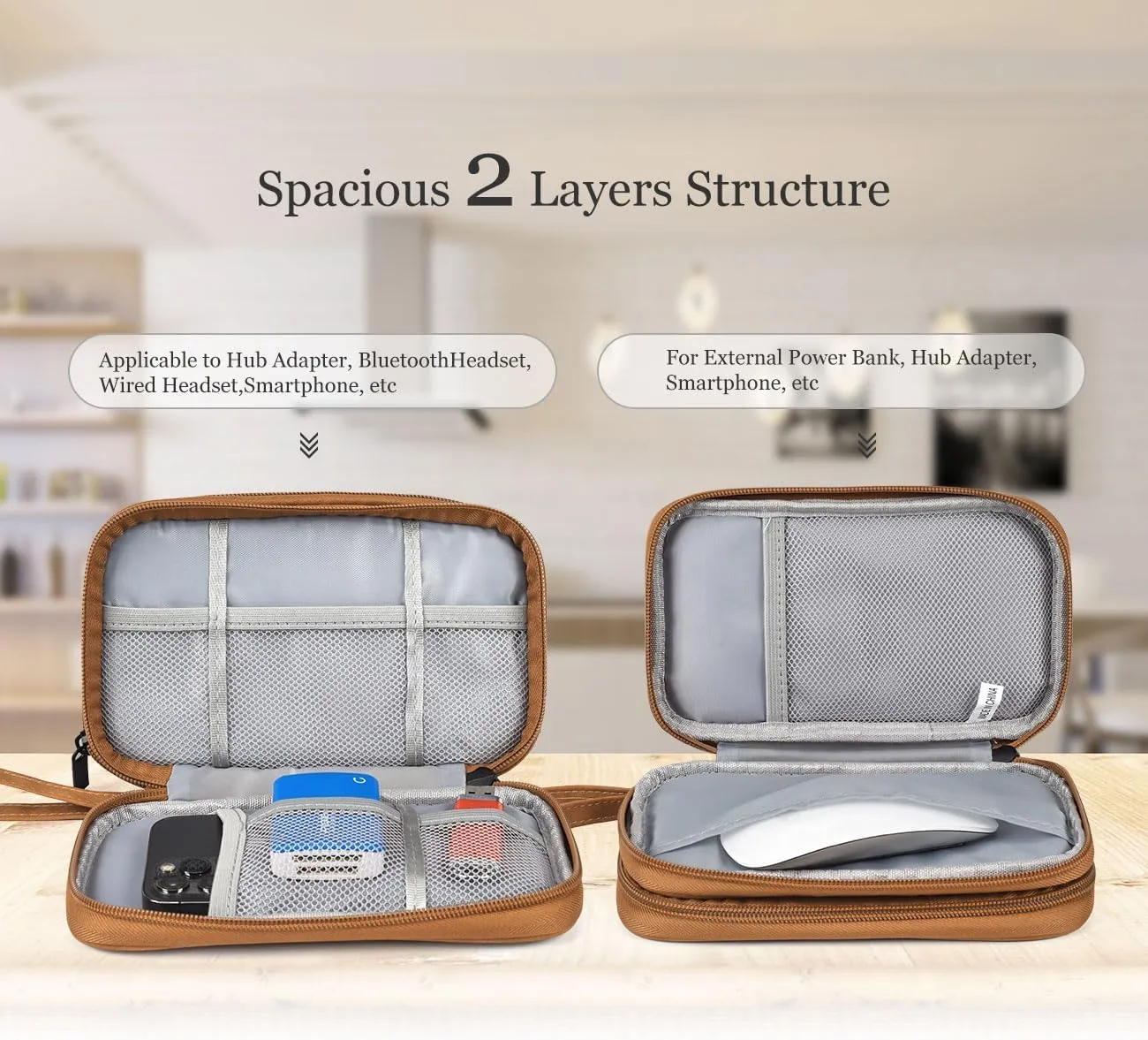 Electronic Organizer Travel USB Cable Accessories Bag/Case,Waterproof for Power Bank,Charging Cords,Chargers,Mouse ,Earphones Flash Drive