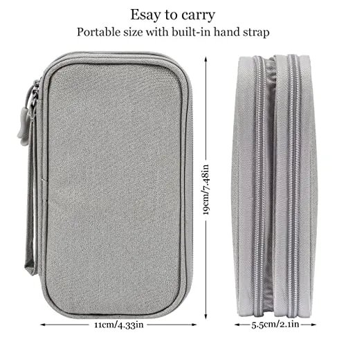 Electronic Organizer Travel USB Cable Accessories Bag/Case,Waterproof for Power Bank,Charging Cords,Chargers,Mouse ,Earphones Flash Drive