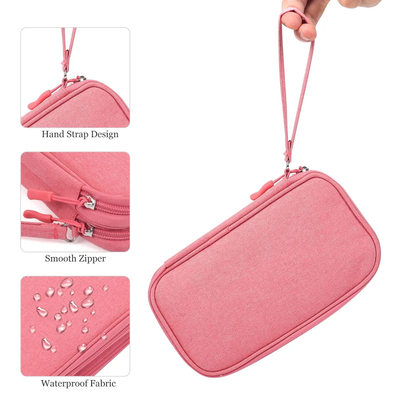 Electronic Organizer Travel USB Cable Accessories Bag/Case,Waterproof for Power Bank,Charging Cords,Chargers,Mouse ,Earphones Flash Drive