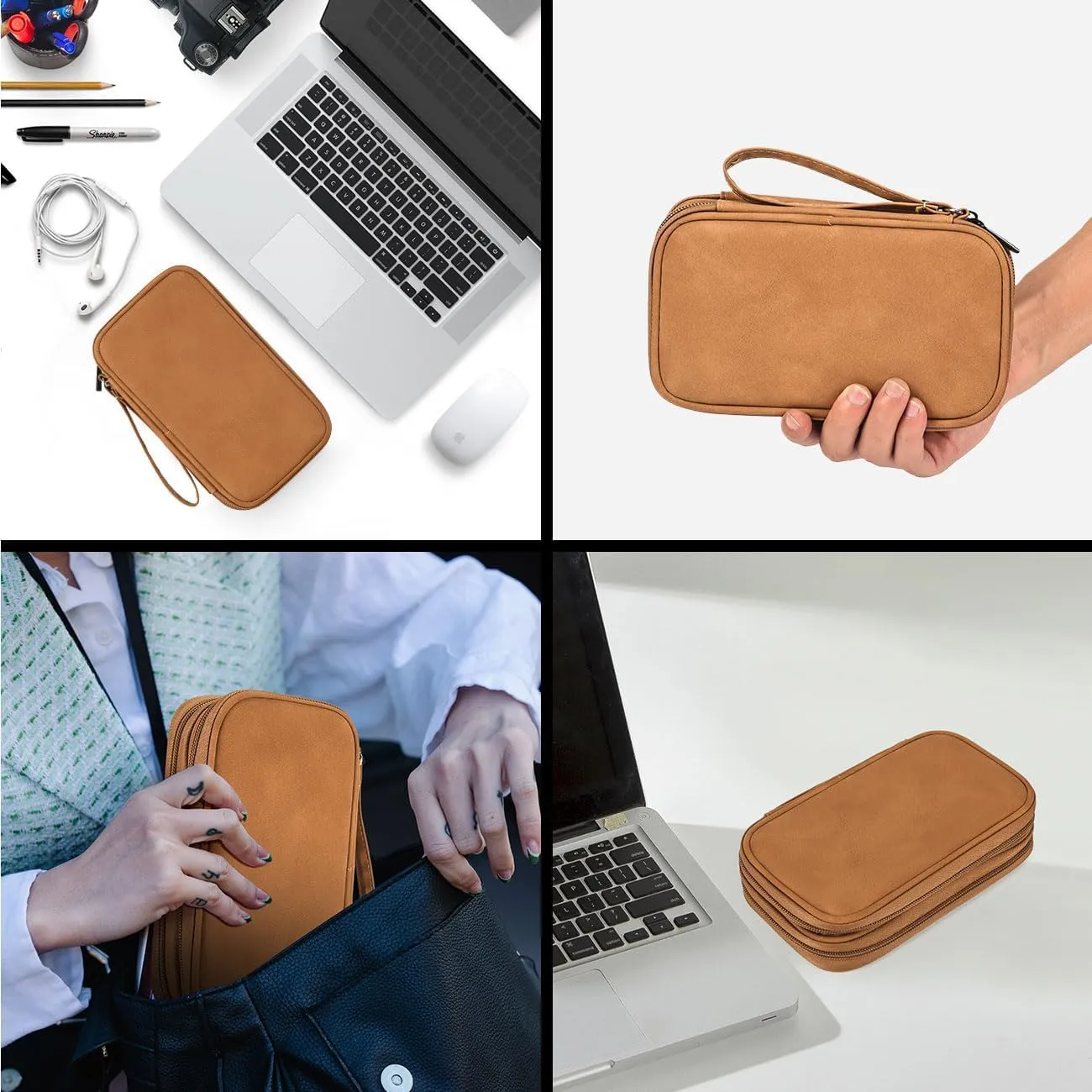 Electronic Organizer Travel USB Cable Accessories Bag/Case,Waterproof for Power Bank,Charging Cords,Chargers,Mouse ,Earphones Flash Drive