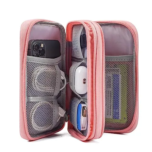 Electronic Organizer Travel USB Cable Accessories Bag/Case,Waterproof for Power Bank,Charging Cords,Chargers,Mouse ,Earphones Flash Drive
