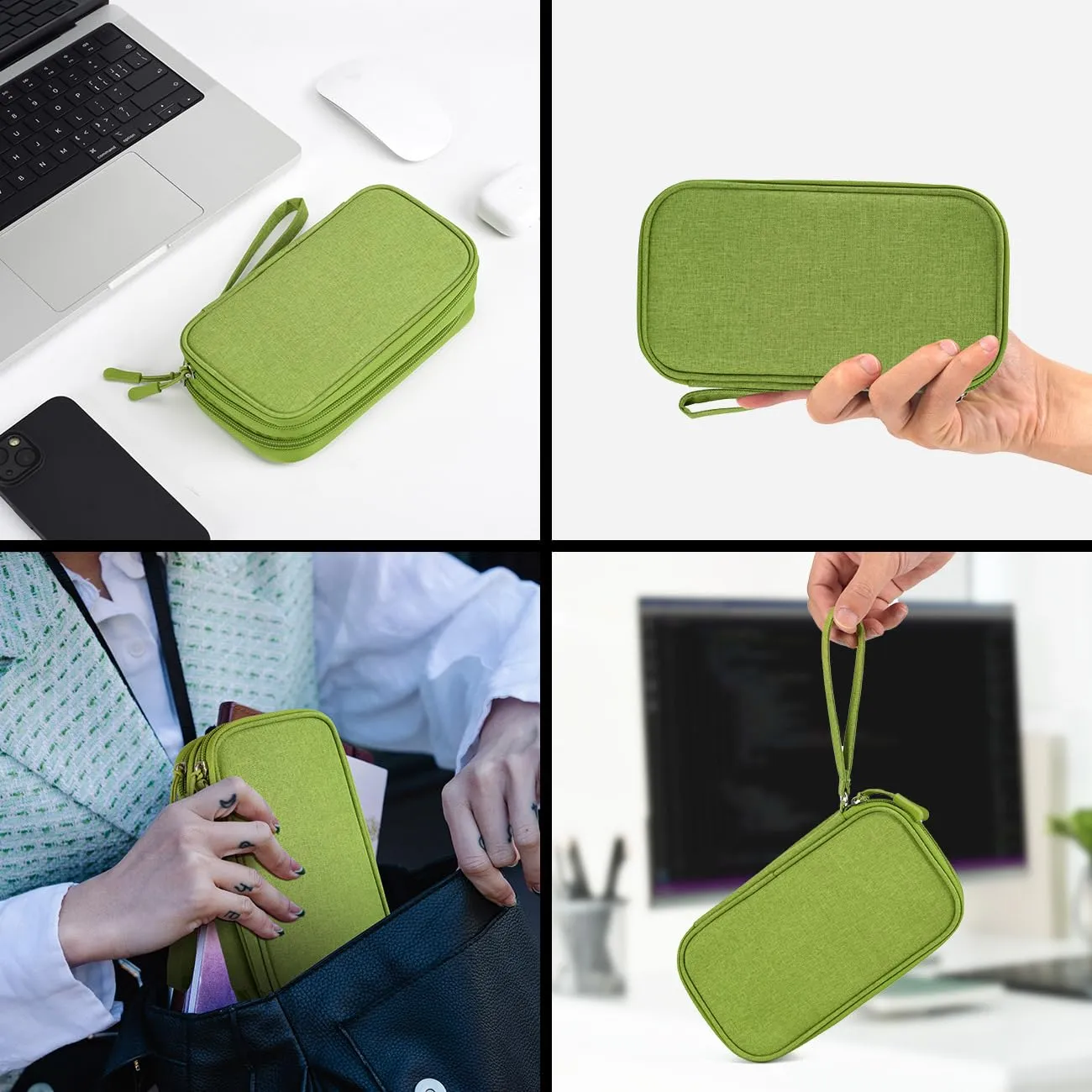 Electronic Organizer Travel USB Cable Accessories Bag/Case,Waterproof for Power Bank,Charging Cords,Chargers,Mouse ,Earphones Flash Drive