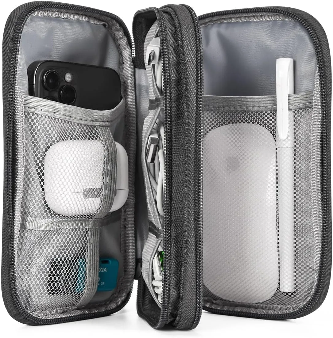 Electronic Organizer Travel USB Cable Accessories Bag/Case,Waterproof for Power Bank,Charging Cords,Chargers,Mouse ,Earphones Flash Drive