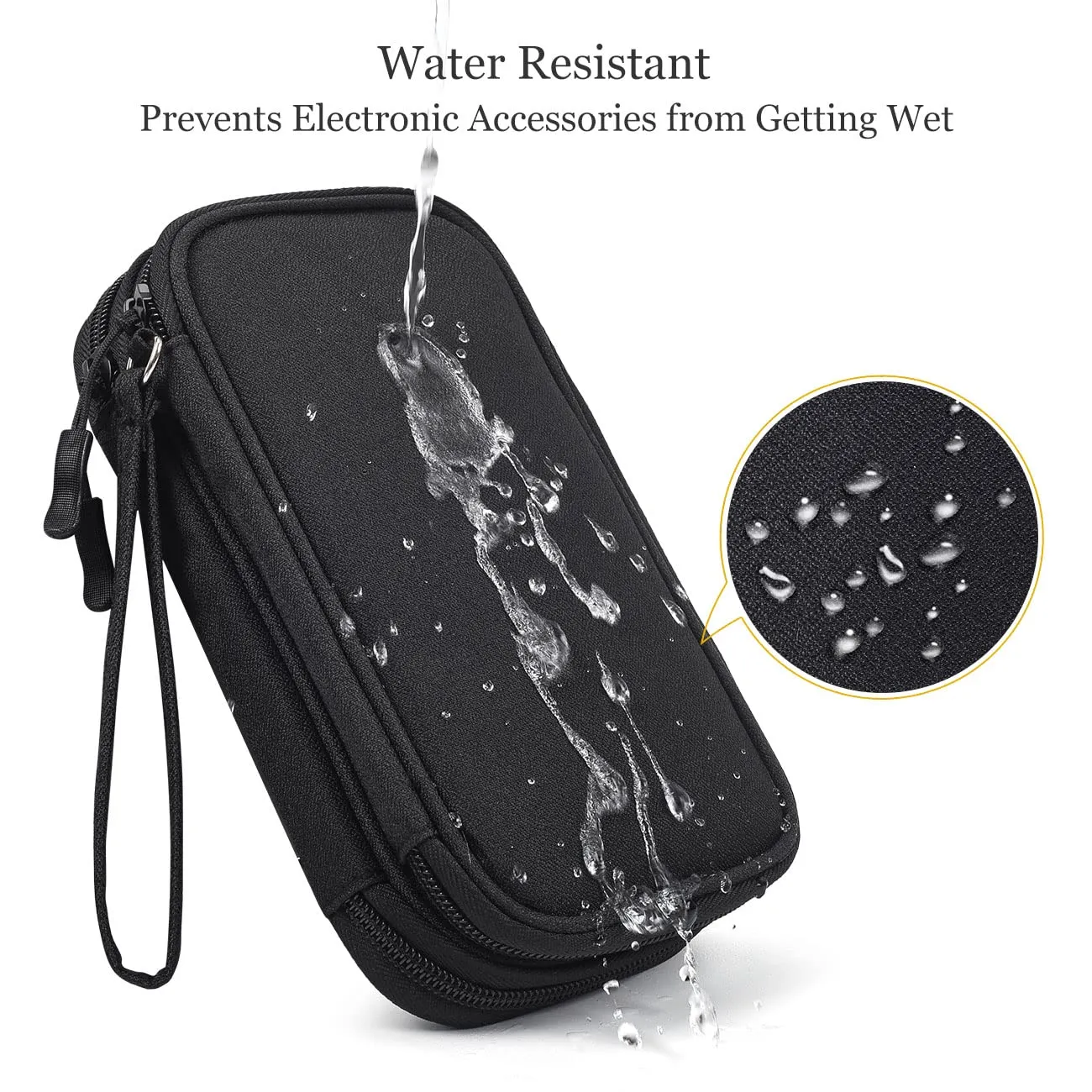 Electronic Organizer Travel USB Cable Accessories Bag/Case,Waterproof for Power Bank,Charging Cords,Chargers,Mouse ,Earphones Flash Drive