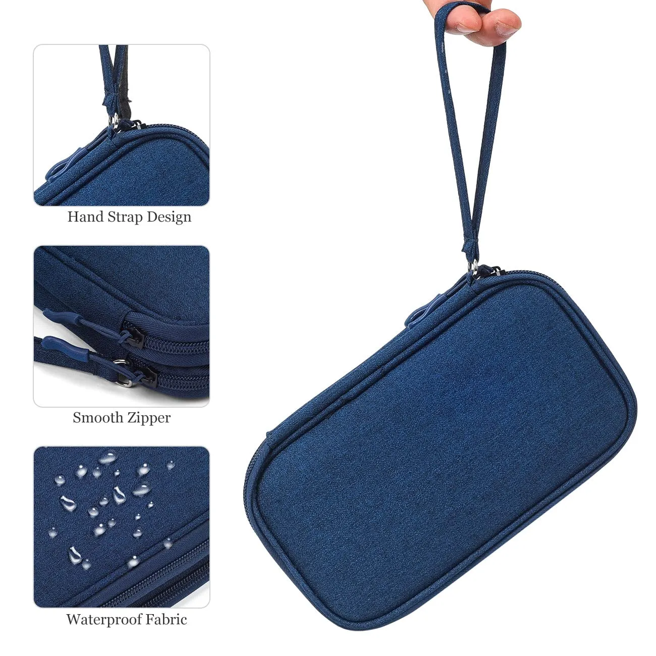 Electronic Organizer Travel USB Cable Accessories Bag/Case,Waterproof for Power Bank,Charging Cords,Chargers,Mouse ,Earphones Flash Drive