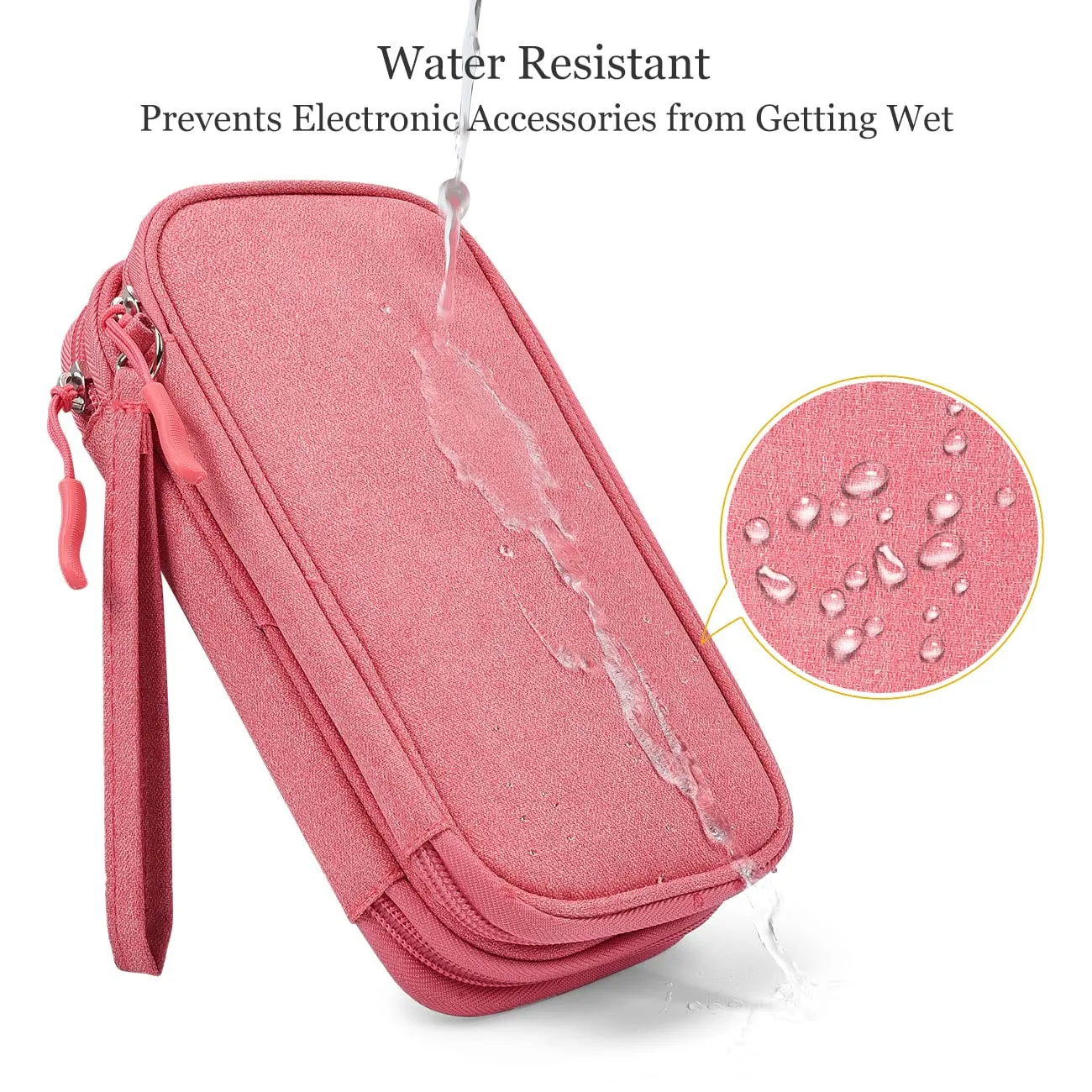 Electronic Organizer Travel USB Cable Accessories Bag/Case,Waterproof for Power Bank,Charging Cords,Chargers,Mouse ,Earphones Flash Drive