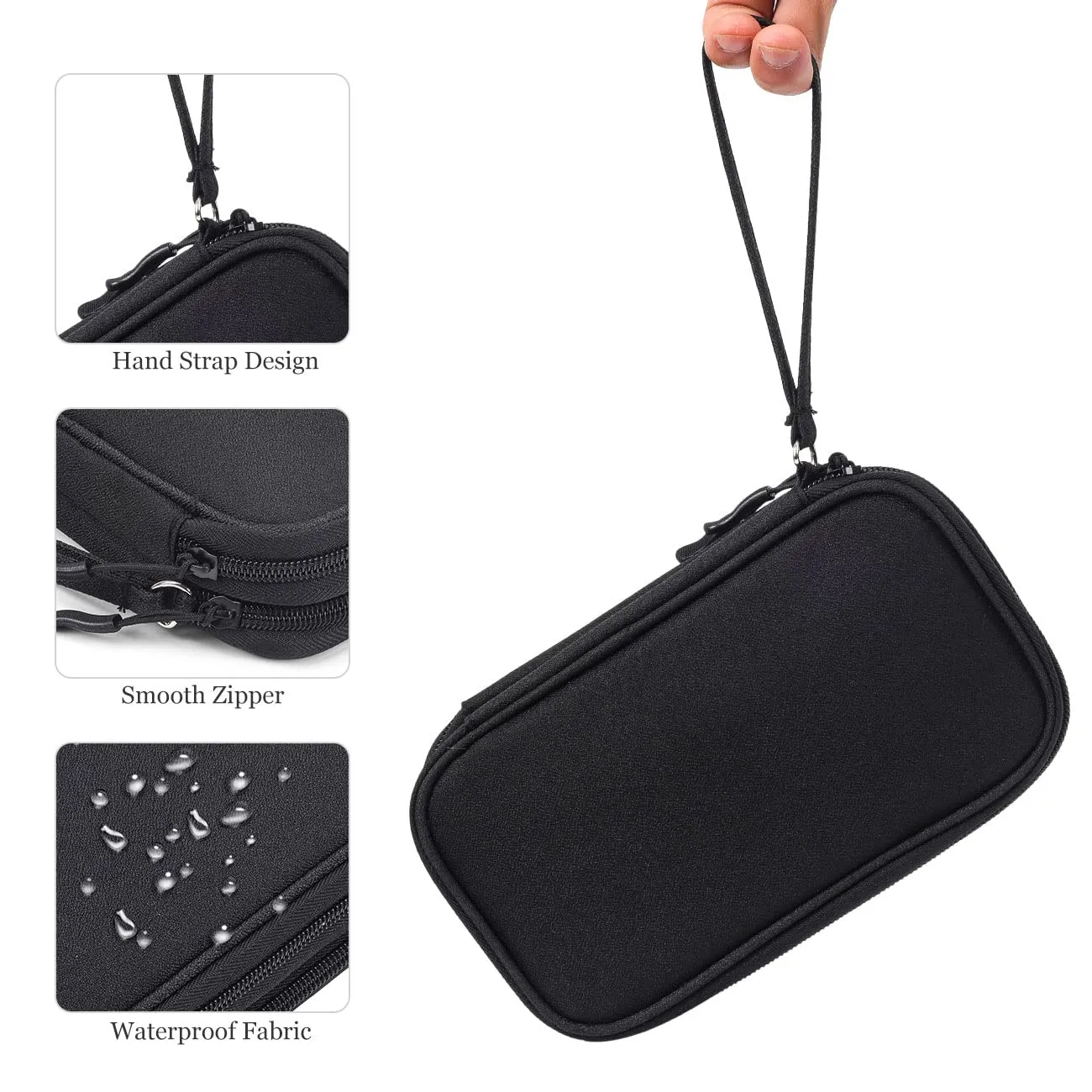 Electronic Organizer Travel USB Cable Accessories Bag/Case,Waterproof for Power Bank,Charging Cords,Chargers,Mouse ,Earphones Flash Drive