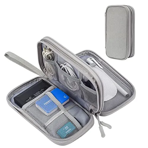 Electronic Organizer Travel USB Cable Accessories Bag/Case,Waterproof for Power Bank,Charging Cords,Chargers,Mouse ,Earphones Flash Drive