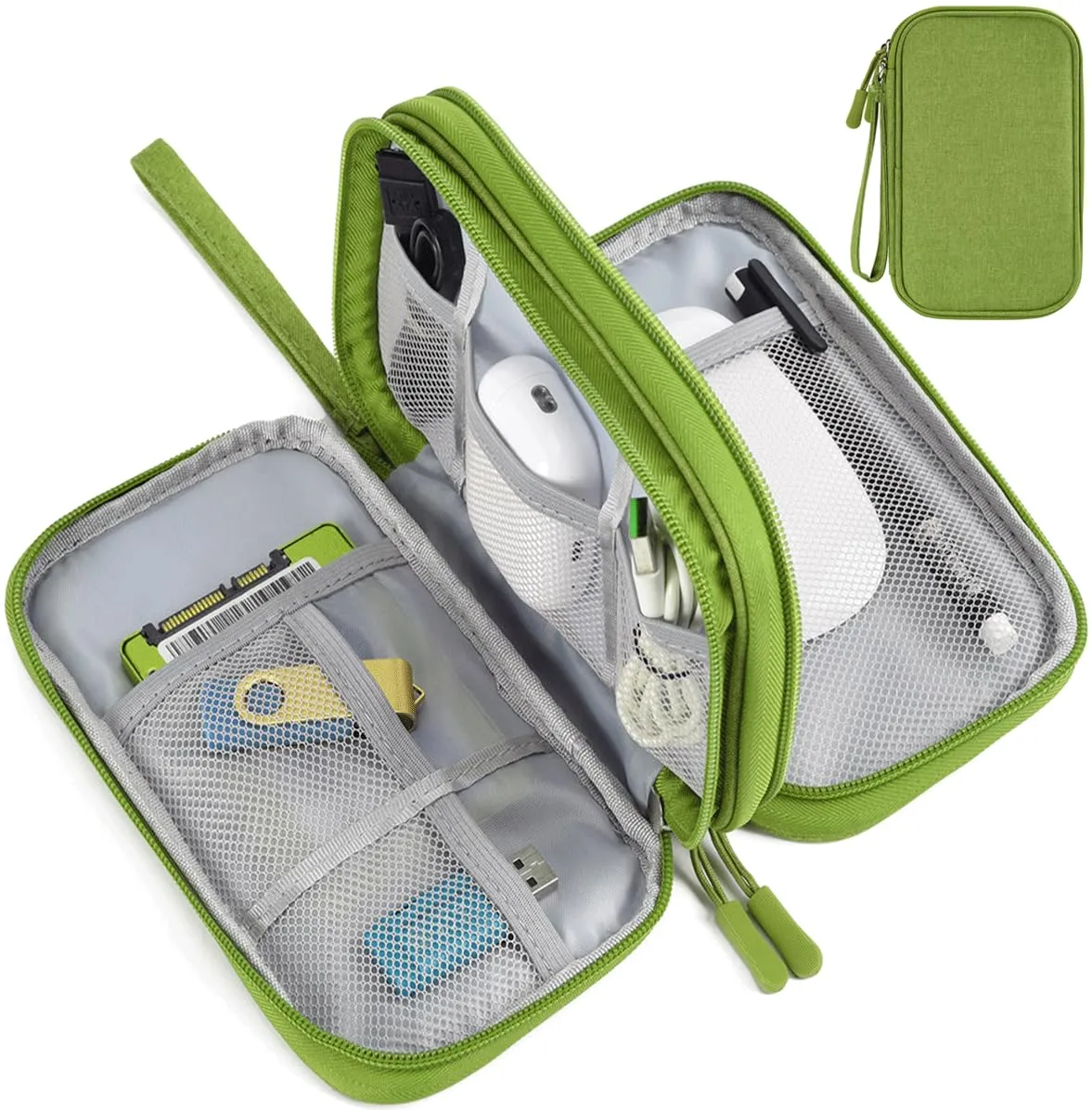 Electronic Organizer Travel USB Cable Accessories Bag/Case,Waterproof for Power Bank,Charging Cords,Chargers,Mouse ,Earphones Flash Drive