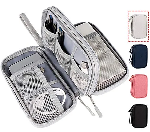 Electronic Organizer Travel USB Cable Accessories Bag/Case,Waterproof for Power Bank,Charging Cords,Chargers,Mouse ,Earphones Flash Drive