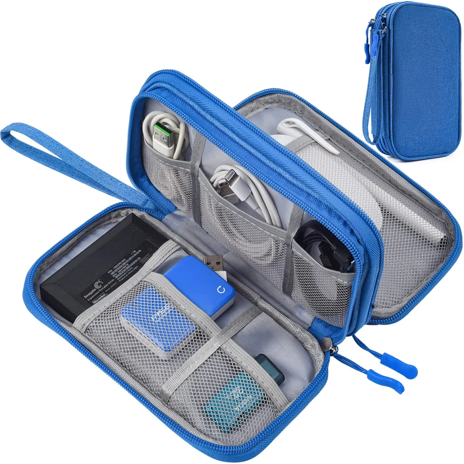 Electronic Organizer Travel USB Cable Accessories Bag/Case,Waterproof for Power Bank,Charging Cords,Chargers,Mouse ,Earphones Flash Drive