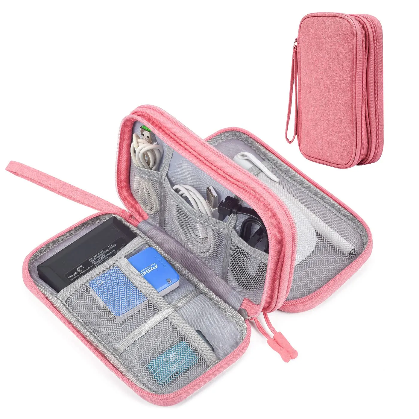 Electronic Organizer Travel USB Cable Accessories Bag/Case,Waterproof for Power Bank,Charging Cords,Chargers,Mouse ,Earphones Flash Drive