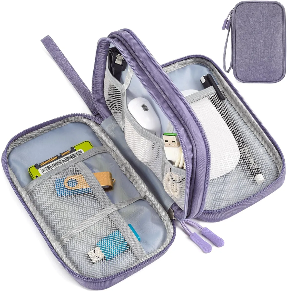 Electronic Organizer Travel USB Cable Accessories Bag/Case,Waterproof for Power Bank,Charging Cords,Chargers,Mouse ,Earphones Flash Drive