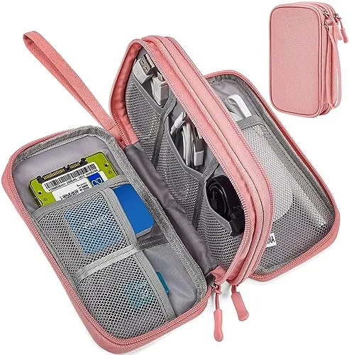 Electronic Organizer Travel USB Cable Accessories Bag/Case,Waterproof for Power Bank,Charging Cords,Chargers,Mouse ,Earphones Flash Drive
