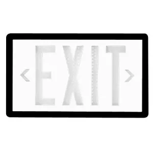 Exit Sign - Self Luminous Tritium - White - 10 or 20 Year - Single / Double Sided