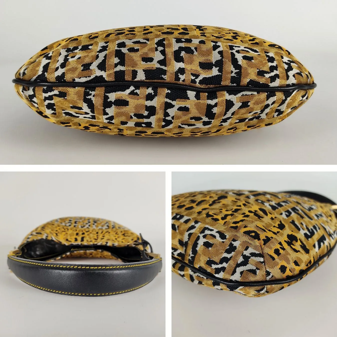 Fendi  Hobo handbag in animalier canvas - '10s