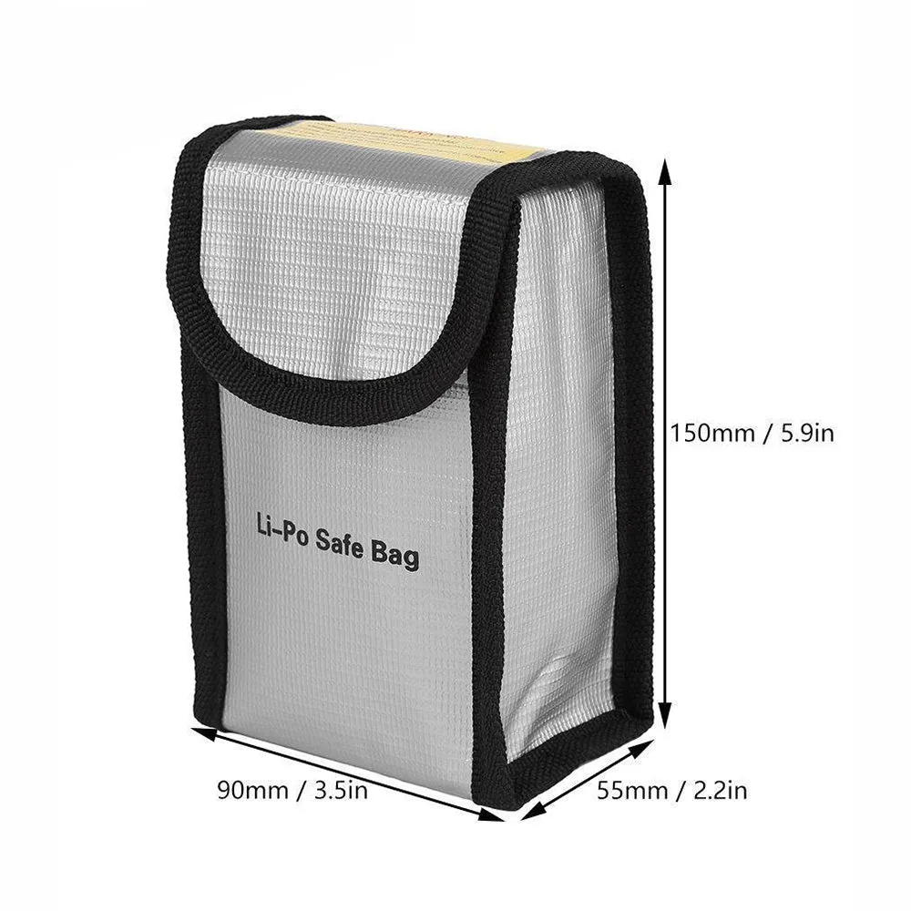 Fireproof LiPo Battery Bag for DJI Drone, Battery Safe Storage Bag LiPo Guard Pouch, 2 PCs/Pack