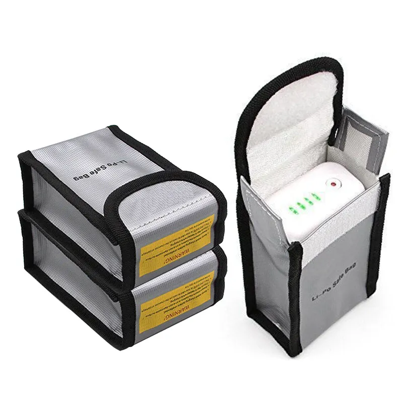 Fireproof LiPo Battery Bag for DJI Drone, Battery Safe Storage Bag LiPo Guard Pouch, 2 PCs/Pack