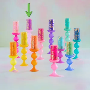 Frosted Pillar Candle Holder - Light Pink