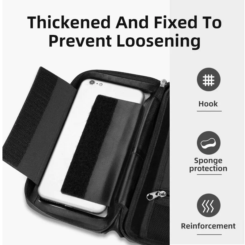 Full Waterproof Bicycle Bag Rotatable Bike Front Phone Bag Touch Screen Rearview Mirror Bag