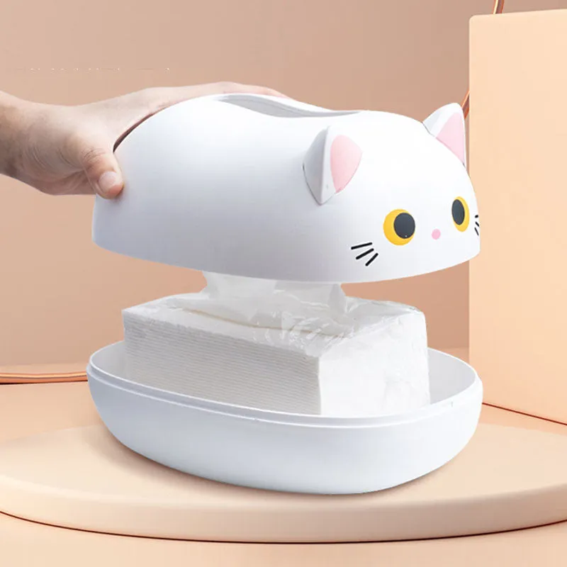 Funki Buys | Tissue Box Cover | Cute Cat Tissue Napkin Cover