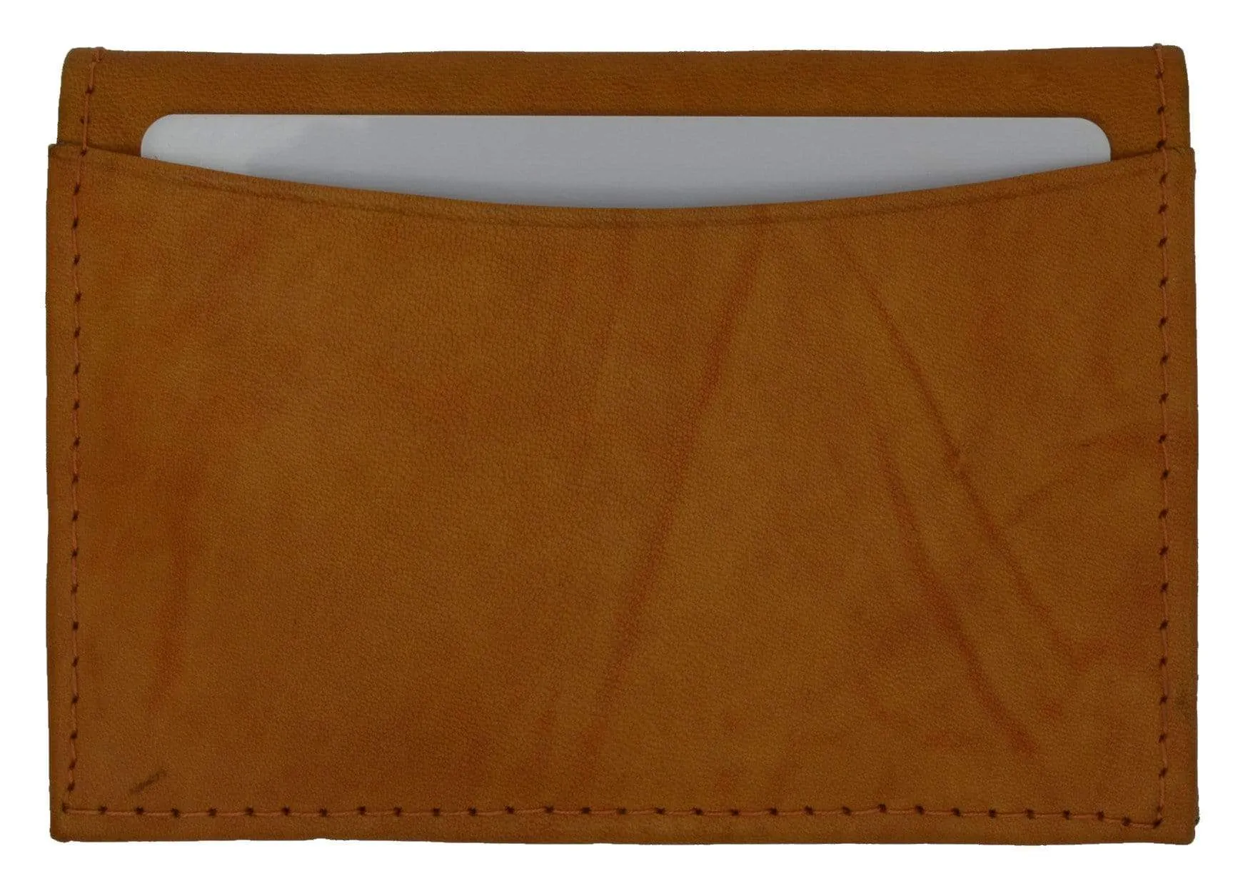 Genuine Leather Expandable Credit Card ID Business Card Holder Wallet 580 CF