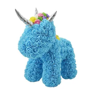 Giant Standing Unicorn Rose Bear - 5 Colors