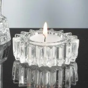 Glass Wheel Gear Tea Light Holder