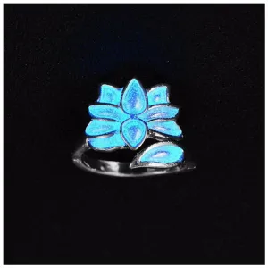 Glow in The Dark Adjustable Lotus Ring