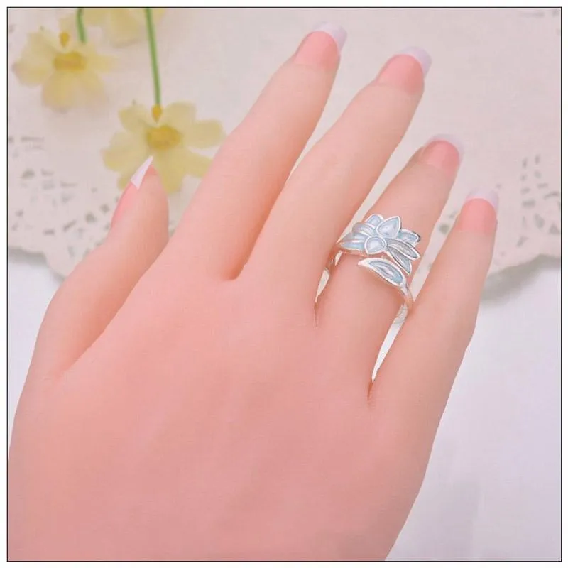 Glow in The Dark Adjustable Lotus Ring