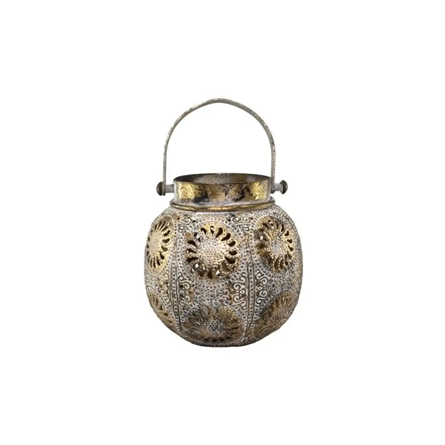 GOLD ASH METAL LANTERN