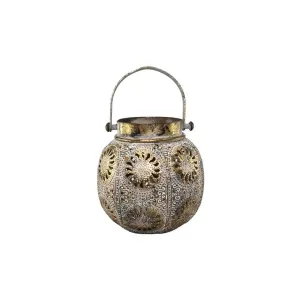 GOLD ASH METAL LANTERN