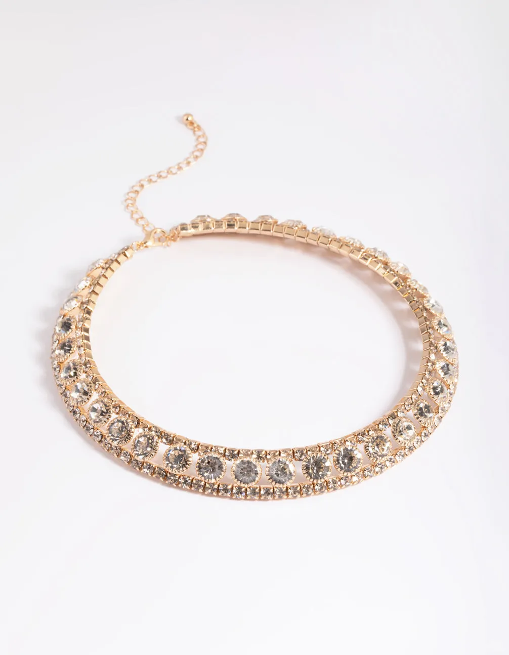 Gold Diamante Collar Choker