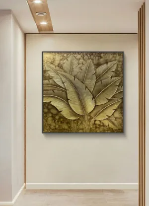 Gold LeaFy Oil Painting
