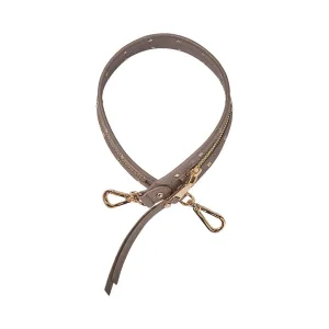 Gretchen Warm Grey Studded Leather Strap