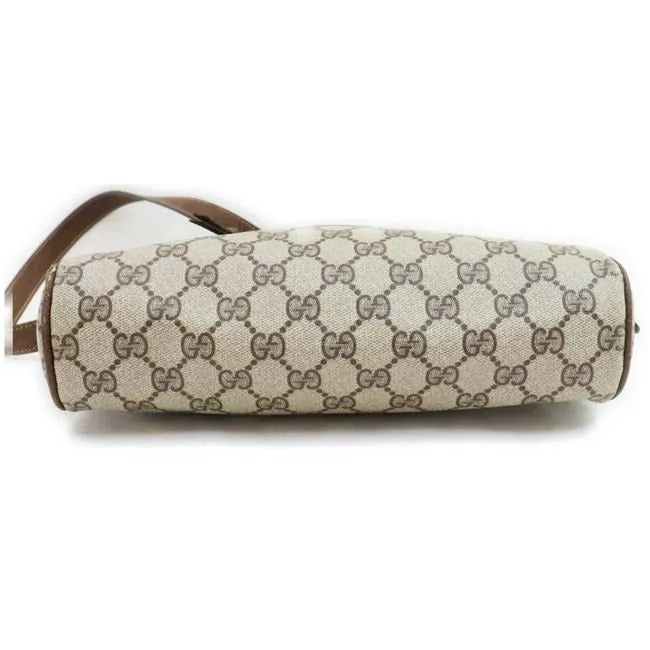 Gucci Gg Supreme Two Way Brown Guccissima Print Coated Canvas And Leather Shoulder Bag