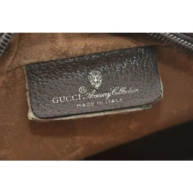 Gucci Ophidia Guccissima Print Vintage Brown Gred And Green Stripe Coated Canvas And Leather Shoulde
