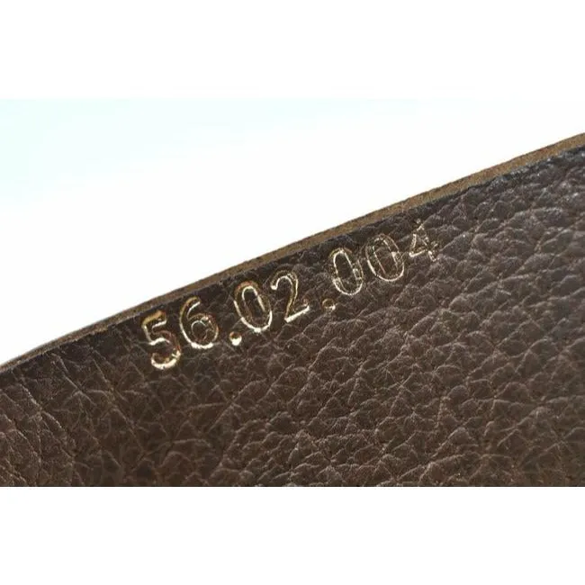 Gucci Ophidia Guccissima Print Vintage Brown Gred And Green Stripe Coated Canvas And Leather Shoulde