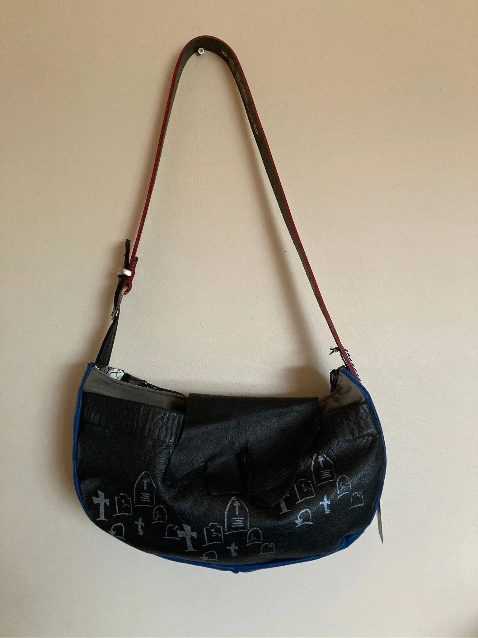 Half Moon Graveyard Shoulder Purse